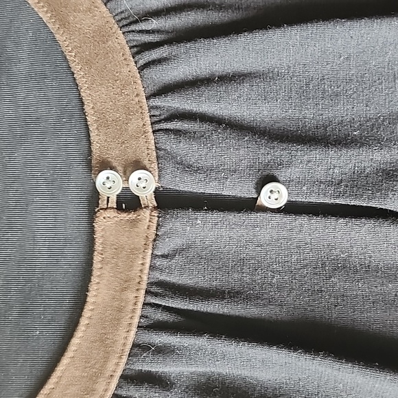 Black Theory Tunic with suede trim and belt - Picture 6 of 6